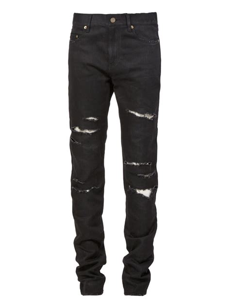 black jeans ysl|farfetch ysl jeans for men.